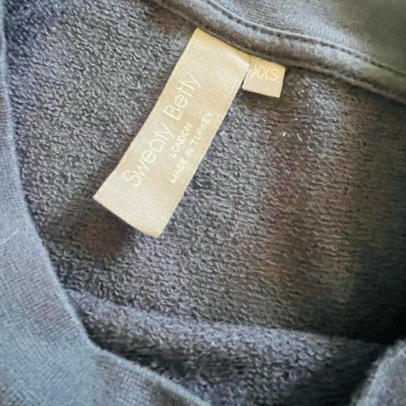 Sweaty Betty Size XXS After Class Longline Sweatshirt Long Sleeve Navy Blue - Picture 9 of 13